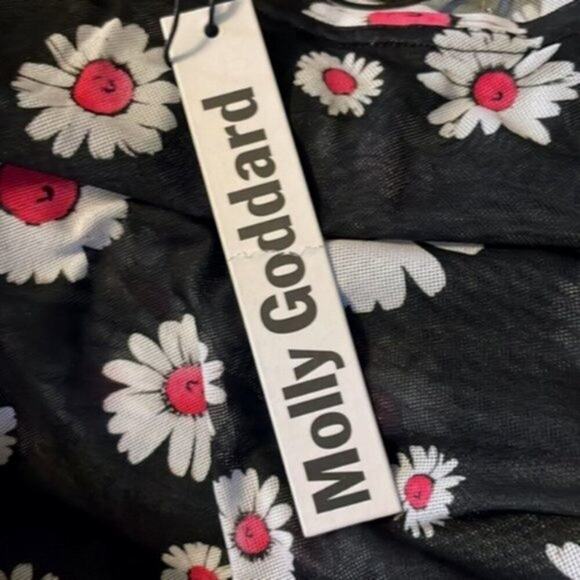 Molly Goddard mesh daisy shirts Black US 10 - Picture 4 of 8